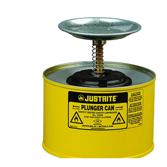 Recipient cu piston de siguranță 1008, 12.4x13.3cm, 0.5L, galben