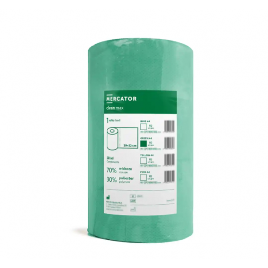 Laveta profesionala de curatare, Clean Max 44 m/ rola, Verde Laveta profesionala de curatare, Clean Max 44 m/ rola, Verde