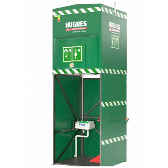 Duș de urgență cu rezervor încălzit prin imersie, 1500L, MH1500 Hughes Green Hazardous