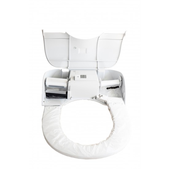 Capac de toaleta cu senzor Sanito,  cu numaratoare utilizari, compatibil cu folie de 60 utilizari