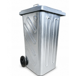 Pubela metalica zincata 120 L, capac metalic-transport inlcus Pubela metalica zincata 120 L, capac metalic-transport inlcus