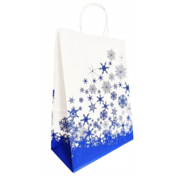 Sacosa imprimata stelute albastre - 22x12x31cm - 100 buc