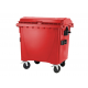 Eurocontainer rosu din material plastic, cu capac plat, MEVATEC, 1100 l - Transport Inclus Eurocontainer rosu din material plastic, cu capac plat, MEVATEC, 1100 l - Transport Inclus