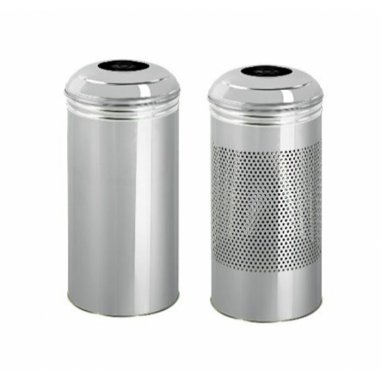 Cos de gunoi cu capac bombat, otel inoxidabil, 40L / 70L