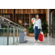 Coș de reciclare gri otel cu acoperire organica, cu 3 compartimente 3x60L – 180 litri