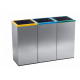 Set 3 cosuri colectare selectiva din otel inoxidabil, 37L/recipient Set 3 cosuri colectare selectiva din otel inoxidabil, 37L/recipient