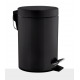 Cos gunoi circular cu pedala, otel vopsit negru, 5 L, Mediclinics