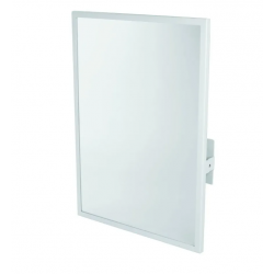 Oglinda cu rama de inox, basculanta, montare pe perete, grosime sticla 5 mm, rama - inox, elemente de fixare antifurt, Mediclinics, 50x70cm