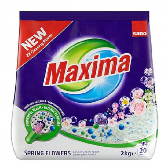 Detergent pudra Sano Maxima Spring Flowers (20sp) 2kg Detergent pudra Sano Maxima Spring Flowers (20sp) 2kg