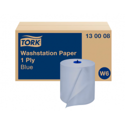 Prosoape de hartie, Tork, 1 strat, albastre, 250m/rola, W6 - dom. alimentar