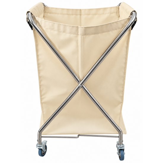 Carucior profesional pentru colectarea si transportul lenjeriei, cu sac textil