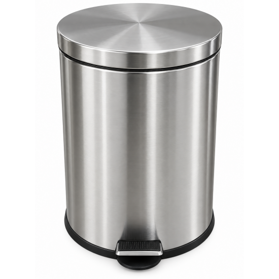 Coș de gunoi din inox cu pedală și capac soft-close, 20 L