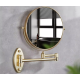 Oglinda rotunda cosmetica, aurie, cu montare pe perete, AQAS Oglinda rotunda cosmetica, aurie, cu montare pe perete, AQAS
