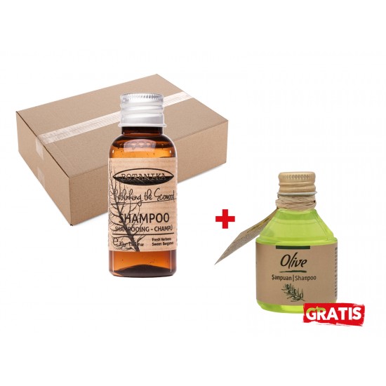 Pachet 1 bax (400buc) Sampon 30ml - Botanika si GRATUIT 50 buc Sampon premium ingrijire par - Olive AQAS, 45 ml