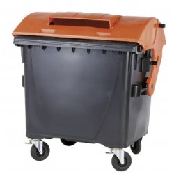 Eurocontainer din plastic, 1100L, capac rotund, inchizatoare pentru capac - colectare ambalaje- Transport Inclus Eurocontainer din plastic, 1100L, capac rotund, inchizatoare pentru capac - colectare ambalaje- Transport Inclus