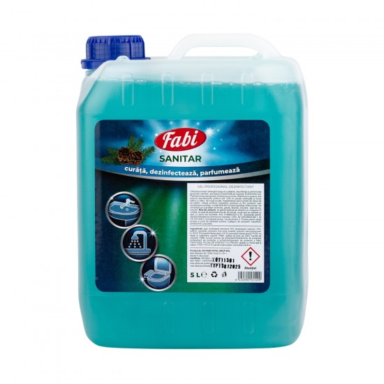 Detergent sanitar dezinfectant pentru baie, Fabi, 5L