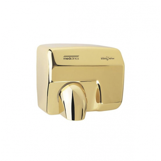 Uscator de maini Saniflow® Mediclinics, actionare cu senzor, din otel, finisaj auriu Uscator de maini Saniflow® Mediclinics, actionare cu senzor, din otel, finisaj auriu
