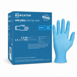 Manusi examinare din nitril albastre, nepudrate Nitrylex ONE by ONE 200buc/ cutie compatibile cu dispenserul SANMRC.KEUR010 Manusi examinare din nitril albastre, nepudrate Nitrylex ONE by ONE 200buc/ cutie compatibile cu dispenserul SANMRC.KEUR010