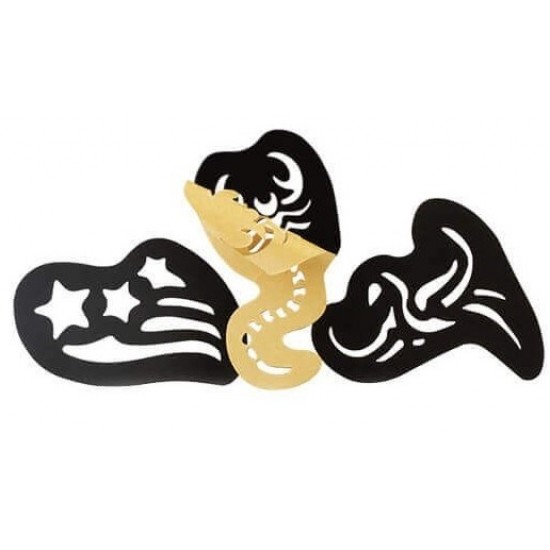 Șabloane autoadezive pentru realizarea tatuajelor pe păr Hair Tattoo Labor Pro 4 buc Șabloane autoadezive pentru realizarea tatuajelor pe păr Hair Tattoo Labor Pro 4 buc