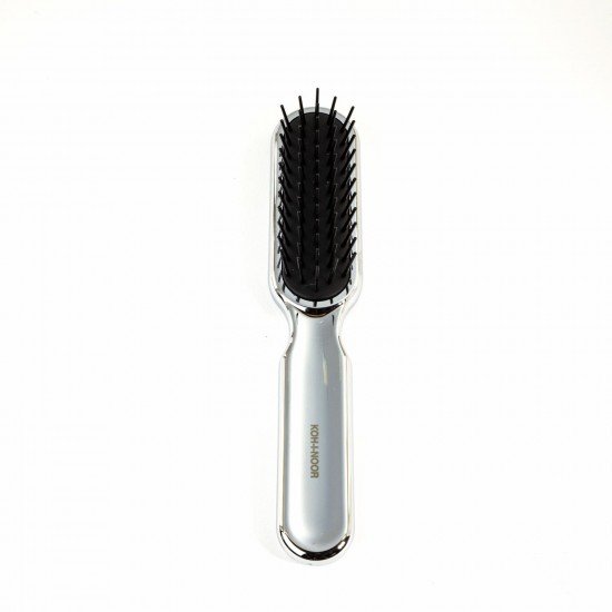 Perie pneumatica cromata cu peri cilindrici din plastic, rezistenta la foen 20.5 x 4 cm, Koh-i-noor Perie pneumatica cromata cu peri cilindrici din plastic, rezistenta la foen 20.5 x 4 cm, Koh-i-noor