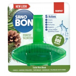 SANO BON GREEN FOREST 5in1 / TEA LEMON, 55g, odorizant vas toaleta SANO BON GREEN FOREST 5in1 / TEA LEMON, 55g, odorizant vas toaleta