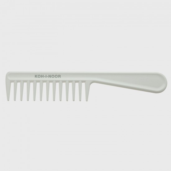 Pieptan alb cu maner, dinti lati Koh-i-noor 21.5 x 4 cm Pieptan alb cu maner, dinti lati Koh-i-noor 21.5 x 4 cm