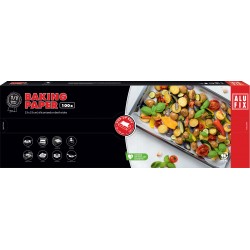 ALUFIX Hartie pentru copt, 100 coli in cutie dispenser, 33x53cm ALUFIX Hartie pentru copt, 100 coli in cutie dispenser, 33x53cm