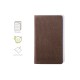 Notes Eco Pastel, piele naturala regenerata, 12,5x20 cm, velin, maro Notes Eco Pastel, piele naturala regenerata, 12,5x20 cm, velin, maro