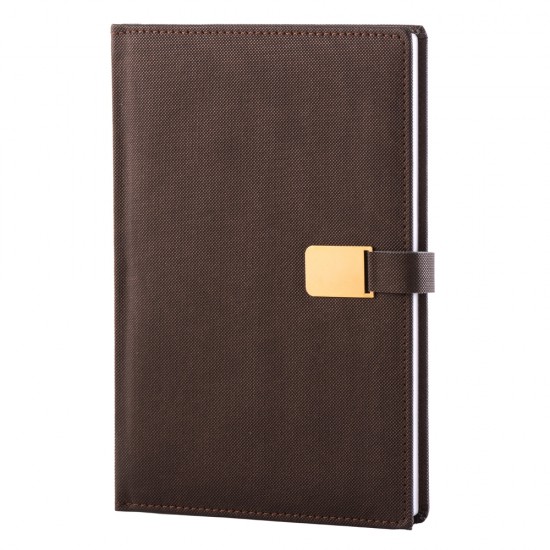 Notes Metal A5, hartie alba, liniatura, maro Notes Metal A5, hartie alba, liniatura, maro