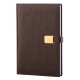Notes Metal A5, hartie alba, liniatura, maro Notes Metal A5, hartie alba, liniatura, maro