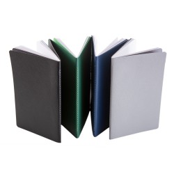 Notes Pastel, piele, 12,5x20 cm, velin, albastru Notes Pastel, piele, 12,5x20 cm, velin, albastru