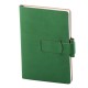 Notes Ravelo, piele, A5, liniat ivory, verde