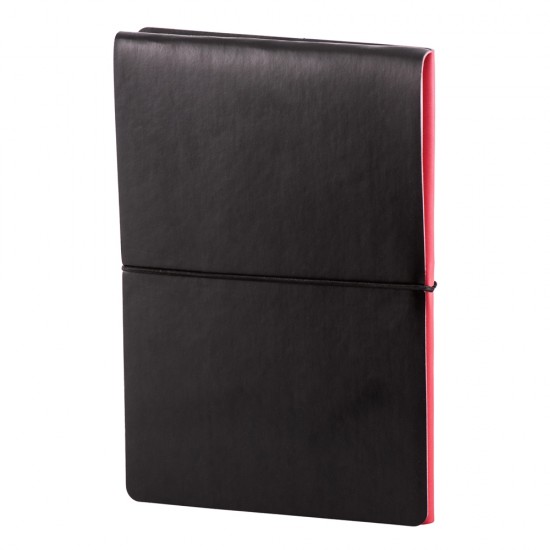 Notes Switch, piele, A5, liniat + matematica, negru/rosu Notes Switch, piele, A5, liniat + matematica, negru/rosu