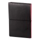 Notes Switch, piele, A5, liniat + matematica, negru/rosu Notes Switch, piele, A5, liniat + matematica, negru/rosu