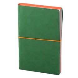 Notes Switch, piele, A5, liniat + matematica, verde/portocaliu Notes Switch, piele, A5, liniat + matematica, verde/portocaliu