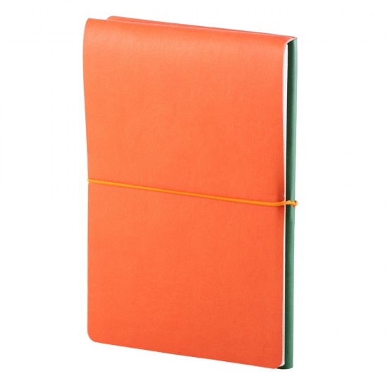 Notes Switch, piele, A5, liniat + matematica, verde/portocaliu Notes Switch, piele, A5, liniat + matematica, verde/portocaliu