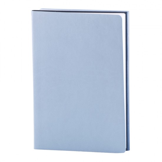 Notes Twin, piele, A5, liniat + matematica, albastru/bleu Notes Twin, piele, A5, liniat + matematica, albastru/bleu