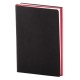 Notes Twin, piele, A5, liniat + matematica, negru/rosu Notes Twin, piele, A5, liniat + matematica, negru/rosu