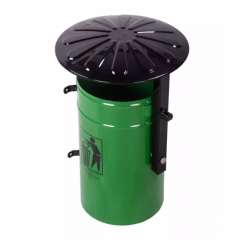 Cos stradal pentru gunoi, Verde, Metal, 35 L Cos stradal pentru gunoi, Verde, Metal, 35 L