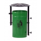 Cos stradal pentru gunoi, Verde, Metal, 35 L