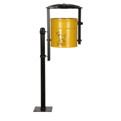 Cos stradal pentru deseuri animale, Galben, Metal, 20 L Cos stradal pentru deseuri animale, Galben, Metal, 20 L