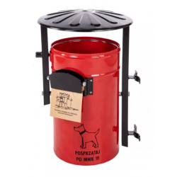 Cos stradal pentru deseuri animale KACPER, Rosu, Metal, 35 L Cos stradal pentru deseuri animale KACPER, Rosu, Metal, 35 L