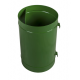 Cos stradal pentru gunoi cu stalp sustinere, Verde, Metal, 35 L