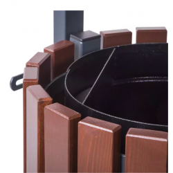 Cos stradal pentru gunoi, Maro, Metal si Lemn, 40 L Cos stradal pentru gunoi, Maro, Metal si Lemn, 40 L