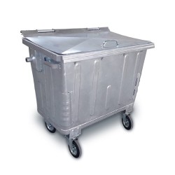 Container zincat CLA 1100L cu capac plat , Transport inclus Container zincat CLA 1100L cu capac plat , Transport inclus