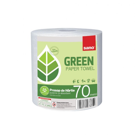 SANO PAPER PROSOP GREEN, 280 buc. hartie, 70m/ rola