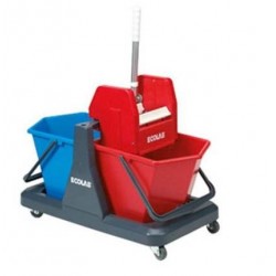 Carucior curatenie standard duo, Ecolab – compatibil cu mopuri plate  Carucior curatenie standard duo, Ecolab – compatibil cu mopuri plate