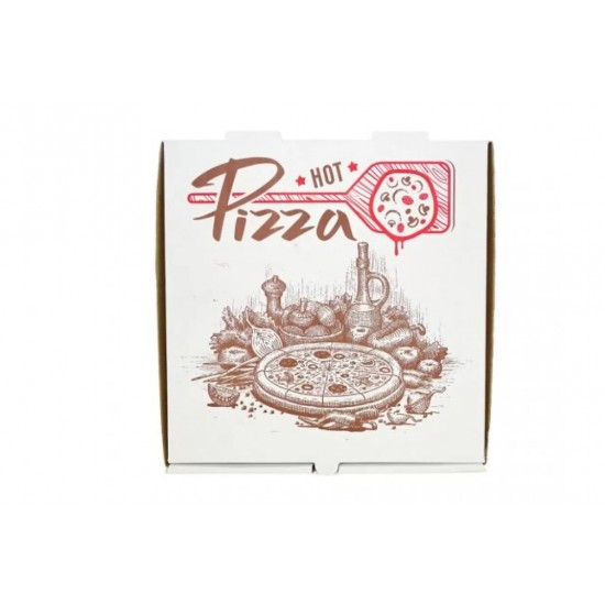 Set de 150 bucati, Cutie Pizza 30x30x3.5 cm, Alba