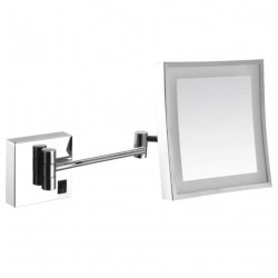 Oglinda patrata cosmetica, brat extensibil si iluminare Led, montare pe perete, 252 x 230 mm Oglinda patrata cosmetica, brat extensibil si iluminare Led, montare pe perete, 252 x 230 mm