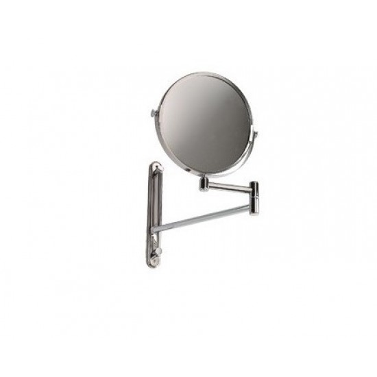 Oglinda rotunda cosmetica reversibila, brat extensibil, montare pe perete, 235 x 410 mm Oglinda rotunda cosmetica reversibila, brat extensibil, montare pe perete, 235 x 410 mm